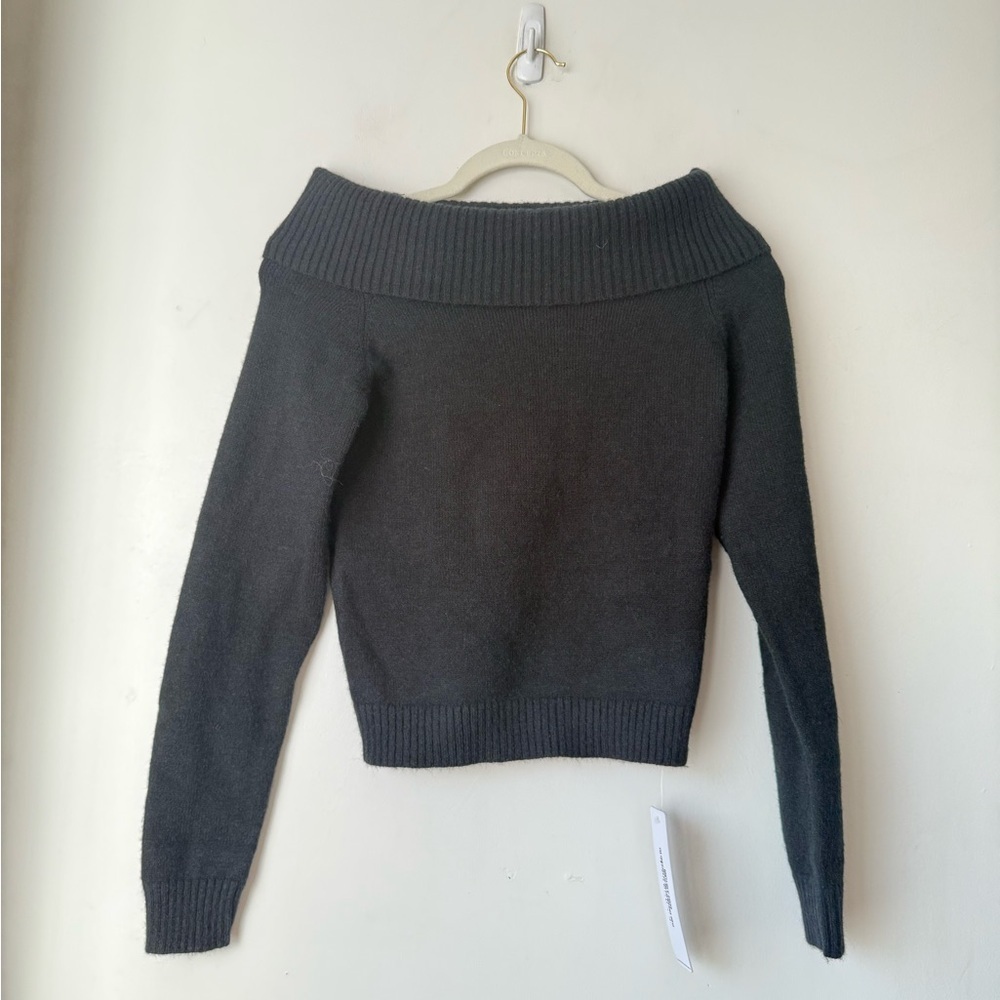 Princess Polly One For Me Off The Shoulder Black Long Sleeve Sweater XS/S NWT